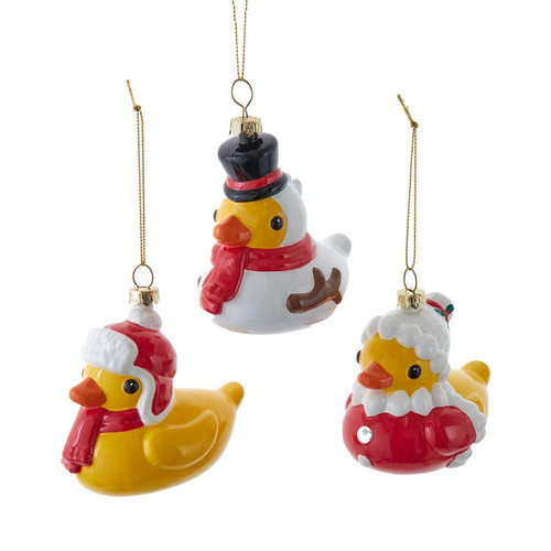Duck Ornaments, 3 Assorted