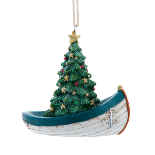 Lake Boat With Tree Ornament