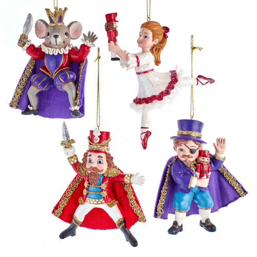 Nutcracker Suite Children's Ornaments, 4 Assorted