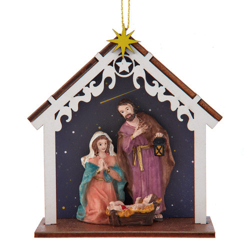 Night Scene Nativity Ornament
