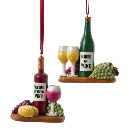Wine Plate With Cheese Ornaments, 2 Assorted