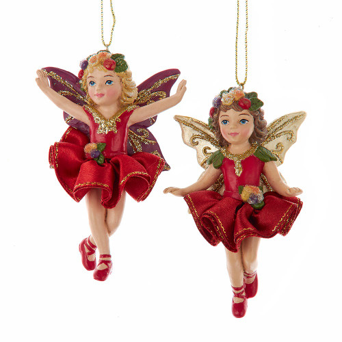 Sugar Frost Fairy Ballerina Ornaments, 2 Assorted