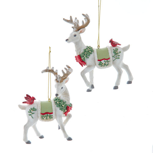 Mistletoe Standing Reindeer Ornaments, 2 Assorted