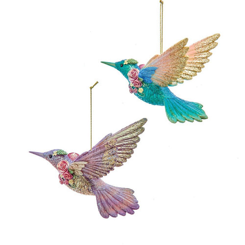 Pastel Hummingbird Ornaments, 2 Assorted