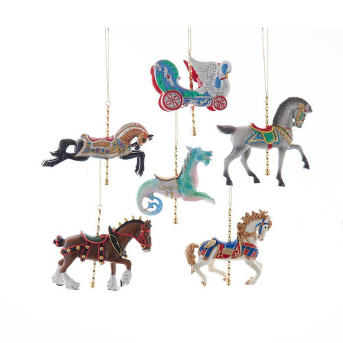 Carousel Ornaments, 6 Assorted