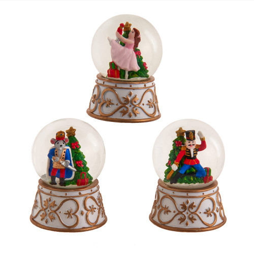 45MM Nutcracker Ballet Mini Water Globes, 3 Assorted; 12 Piece PDQ