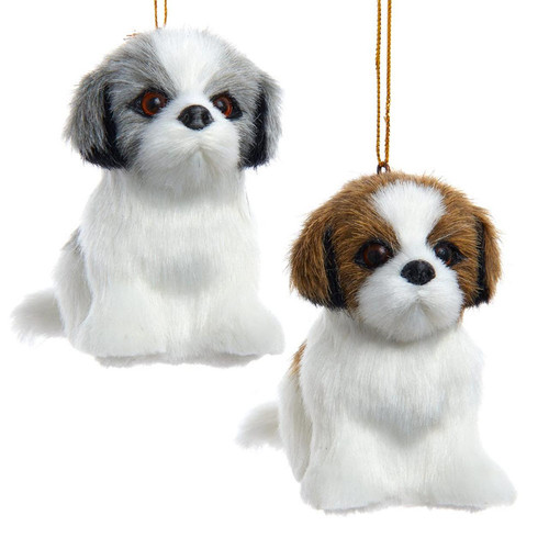 Furry Shih-Tzu Dog Ornament