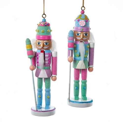 6“ Bubblegum Nutcracker Ornaments, 2 Assorted