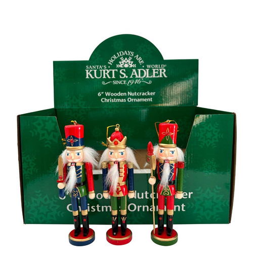 6“ Nutcracker Ornaments, 3 Assorted