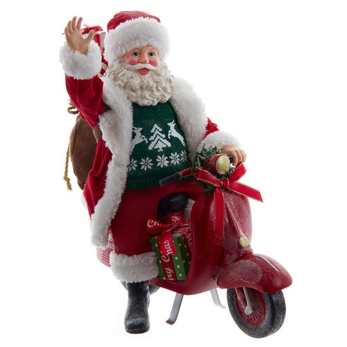 10“ Fabriché™ Santa On Scooter