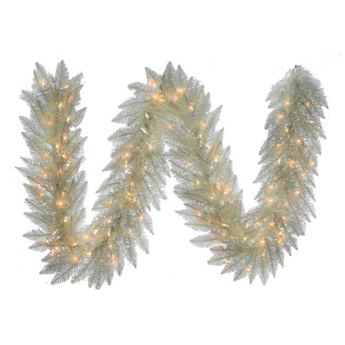 9' Pre-Lit Clear Incandescent Garland