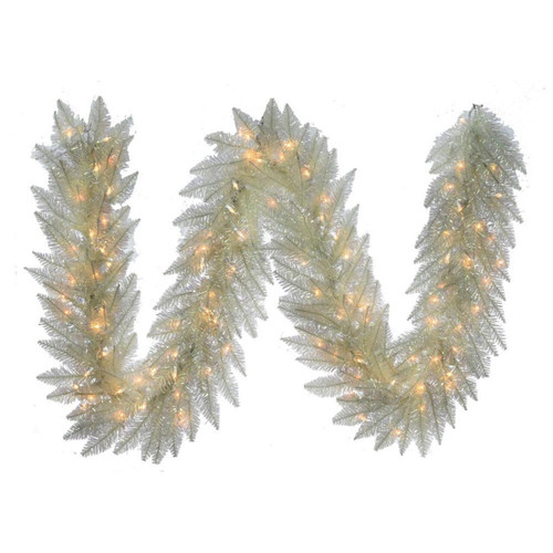 9' Pre-Lit Clear Incandescent Garland