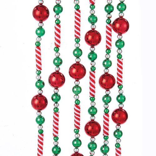 Red, White and Green Candy Bead Garland