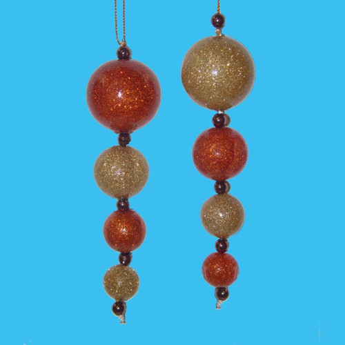 Copper/Gold Ball Dangler Ornaments, 2 Assorted
