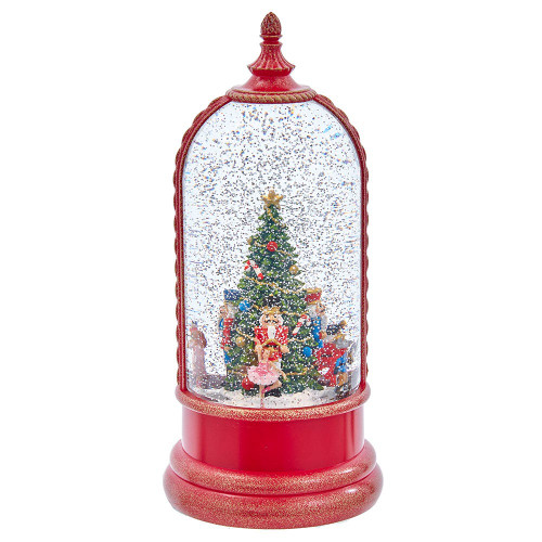 10.8“ Battery-Operated USB Lighted Musical Nutcracker Water Globe