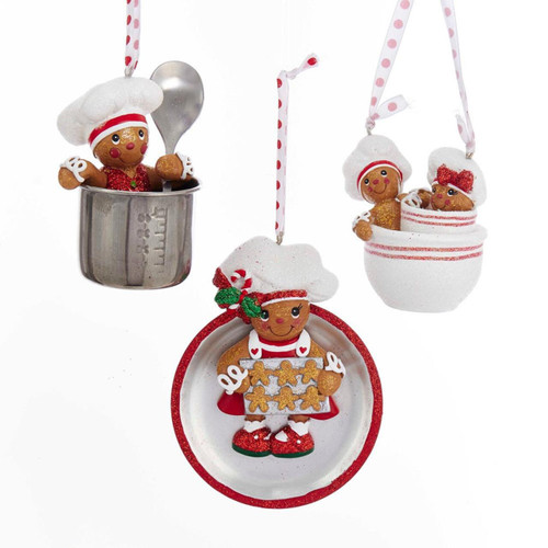Gingerbread in Cup Ornaments, 3 Assorted