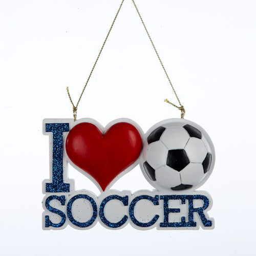I Love Soccer Ornament For Personalization