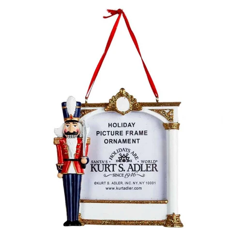Nutcracker Soldier Picture Frame Ornament For Personalization
