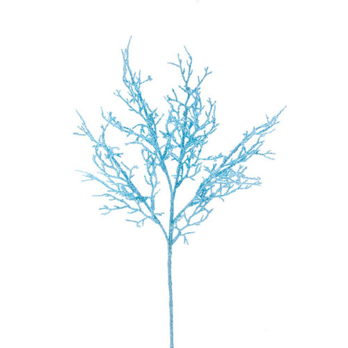 Blue Glitter Twig Spray