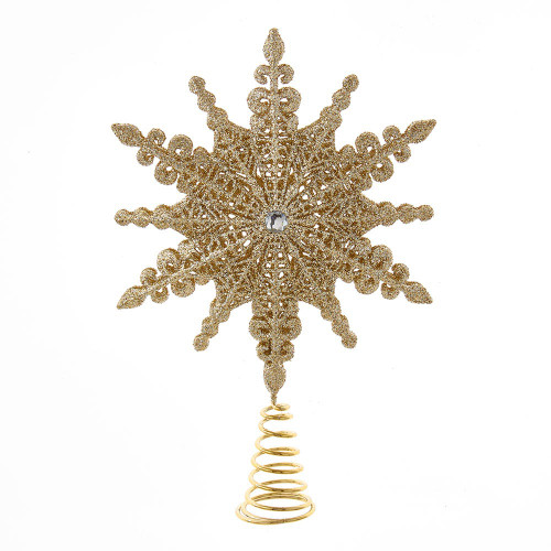 8“ Un-Lit Champagne Gold Star Treetop
