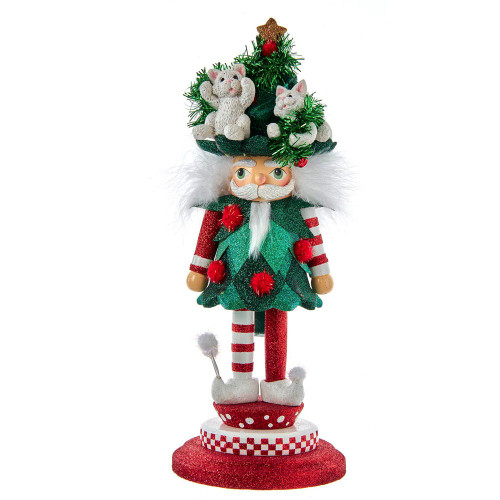 14“ Hollywood Nutcrackers™ Cats In Tree Hat Nutcracker