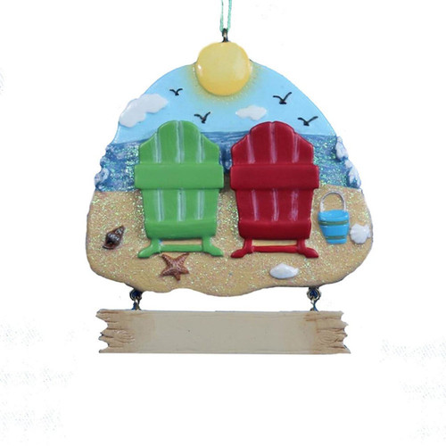 Beach Chair Family Of 2 Ornament For Personalization