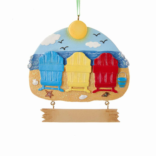 Beach Chair Family Of 3 Ornament For Personalization