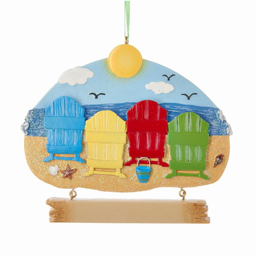 Beach Chair Family Of 4 Ornament For Personalization
