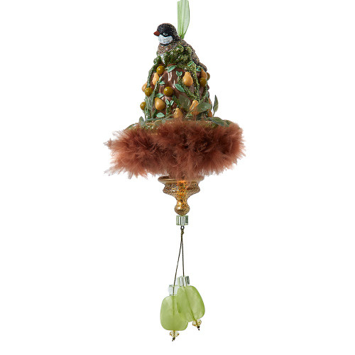 10.25“ Holly Hats™ Partridge In A Pear Tree Hat Ornament