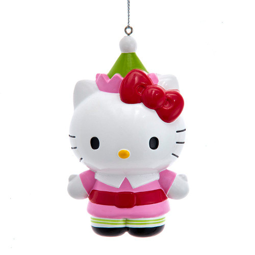 Hello Kitty™ With Elf Hat Blow Mold Ornament