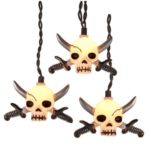 12' UL 10L Skull With Silver Sword Light Set