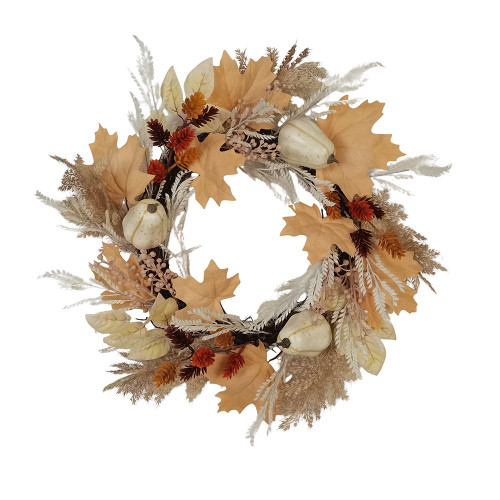 24“ Decorated Unlit Fall Wreath