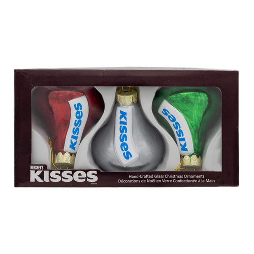 Hershey's™ Kiss Glass Ornaments, 3-Piece Box Set