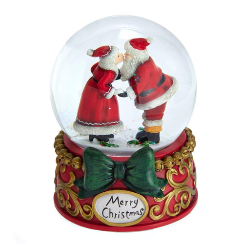 100MM Musical Mr. and Mrs. Claus Water Globe