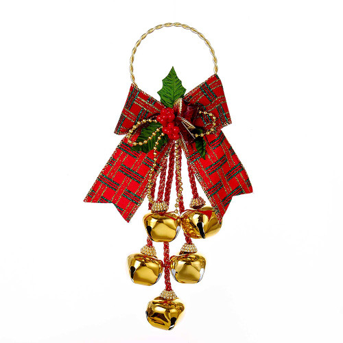 Jingle Bell Door Hanger With Bow
