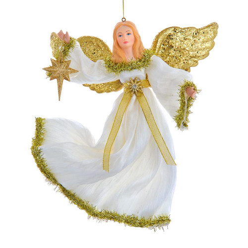 Ivory & Gold Angel Ornament