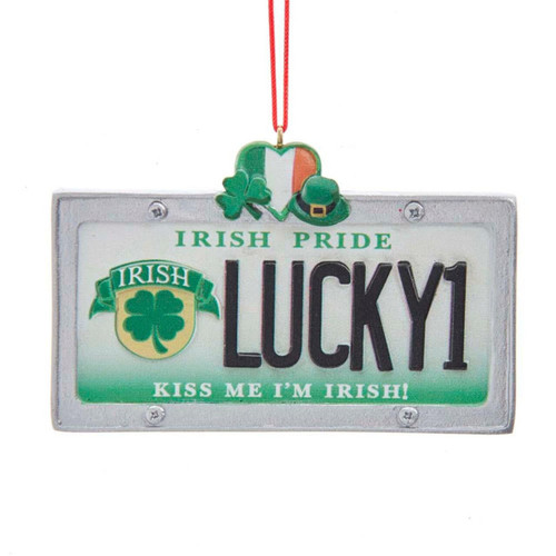 “Lucky1“ Irish License Plate Ornament