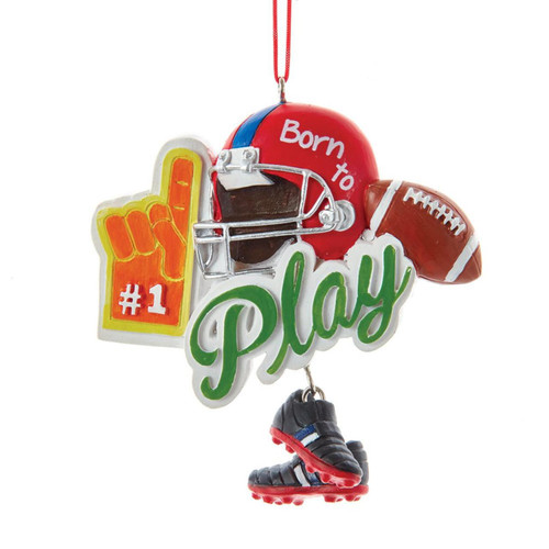 Hanging Football Ornament For Personalization
