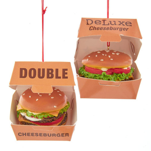 Cheeseburger Ornaments, 2 Assorted