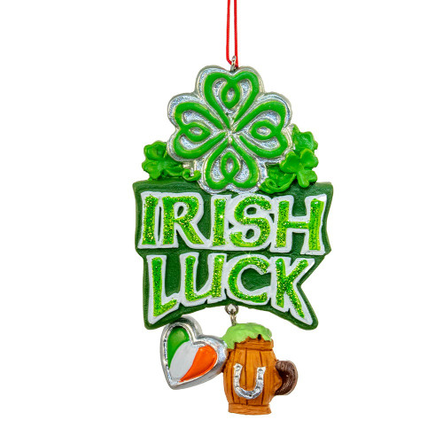 “Irish Luck“ Glittered Ornament