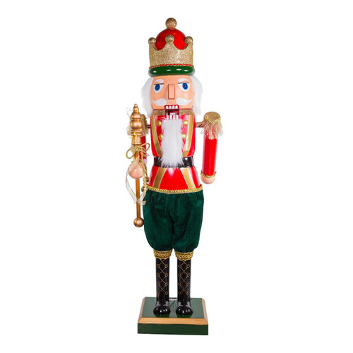 43" LED Lighted Musical Collapsible Nutcracker