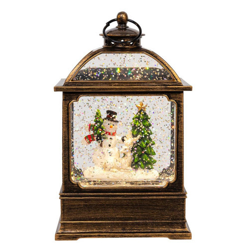 6.54“ Battery Operated LED Lighted Snowman Water Lantern
