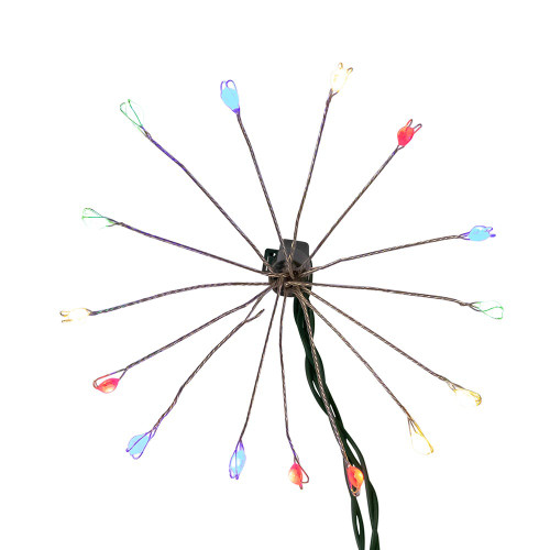 12' 75L Multicolor Superbright LED Cluster Burst Light With Green Base