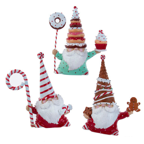 7“ Jolly Jingles Gnome Table Pieces, 3 Assorted