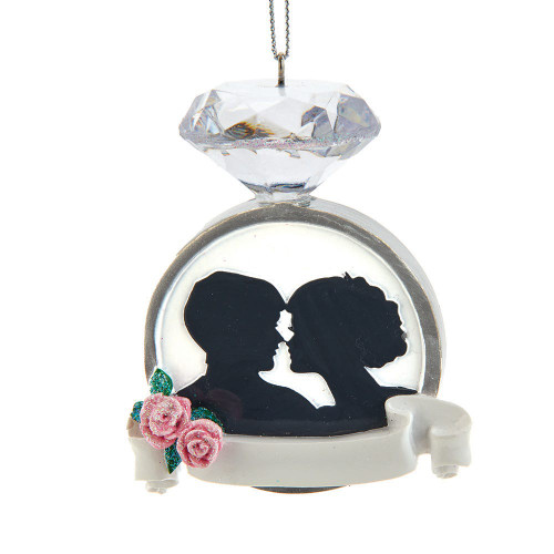 Wedding Ring Couple Ornament For Personalization