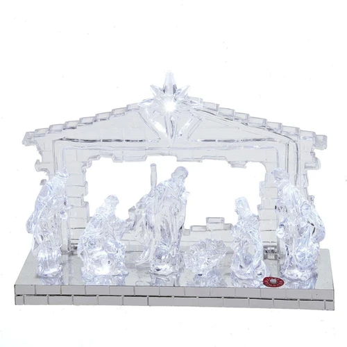 Battery-Operated Light-Up LED Musical Nativity Scene