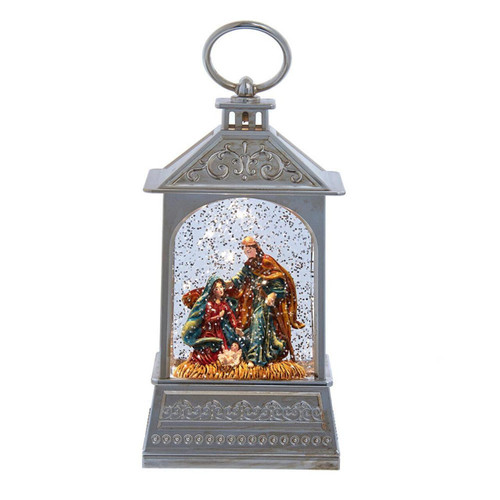 8.37“ Battery Operated USB LED Lighted Nativity Scene Water Lantern