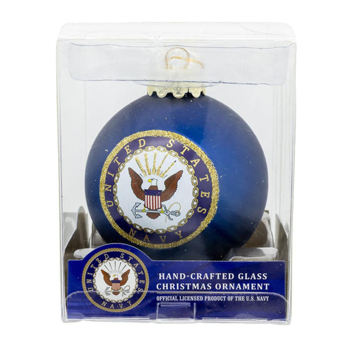 U.S. Navy™ Emblem Glass Ball Ornament