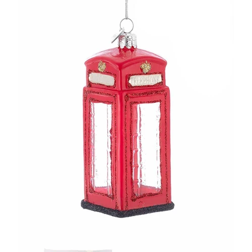 Noble Gems™ British Phone Booth Glass Ornament
