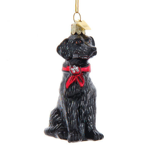 Noble Gems™ Black Labrador Retriever Glass Ornament
